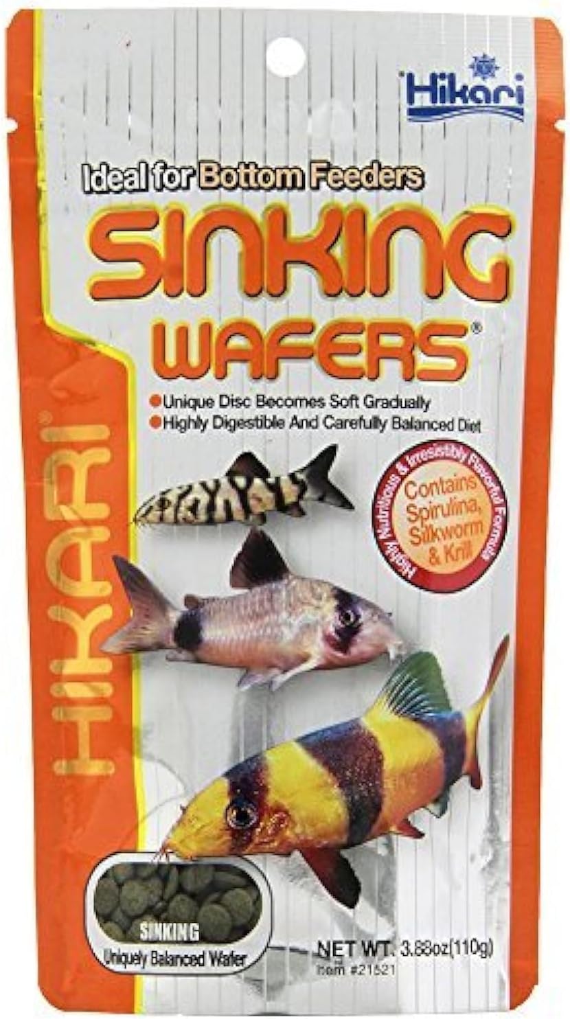 Hikari Tropical Sinking Wafers for Catfish, Loaches and Bottom Feeders 3.88 Ounces [2-Pack]