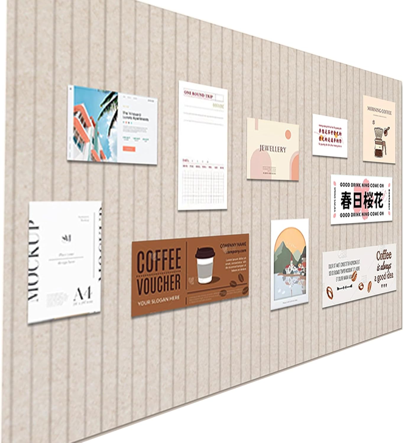 Large Felt Wall Tiles Cork Boards for Office, 90x120CM Felt Bulletin Board Photos Boards Pin Board for Walls Home Decor Photos Memos, Noise Reduction Boards(Dark Camel, 12-Pack, UK)