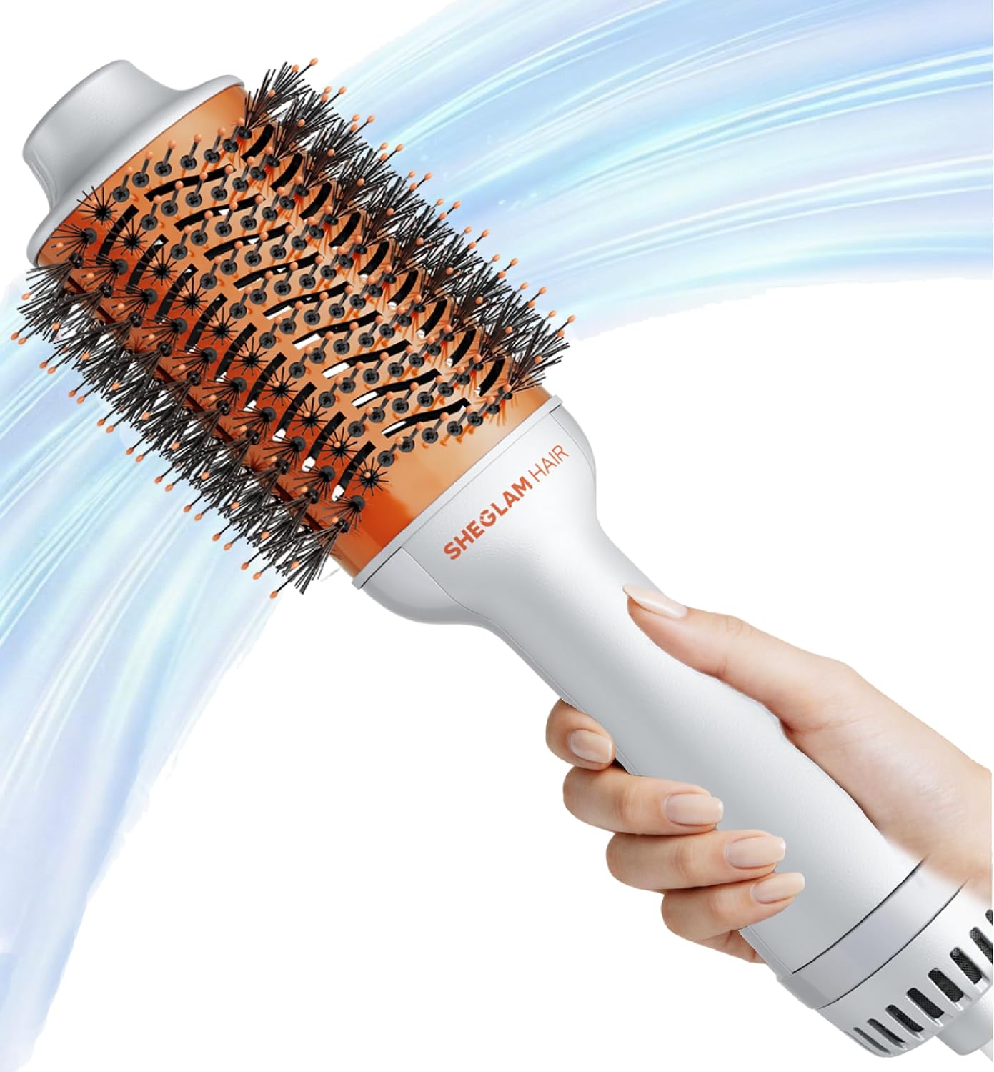 SHEGLAM Blowout Bliss Hot Air Brush for Drying Smoothing Curling and Volumizing with Care for Shiny Hair Hot Air Brush Blowdry Styler