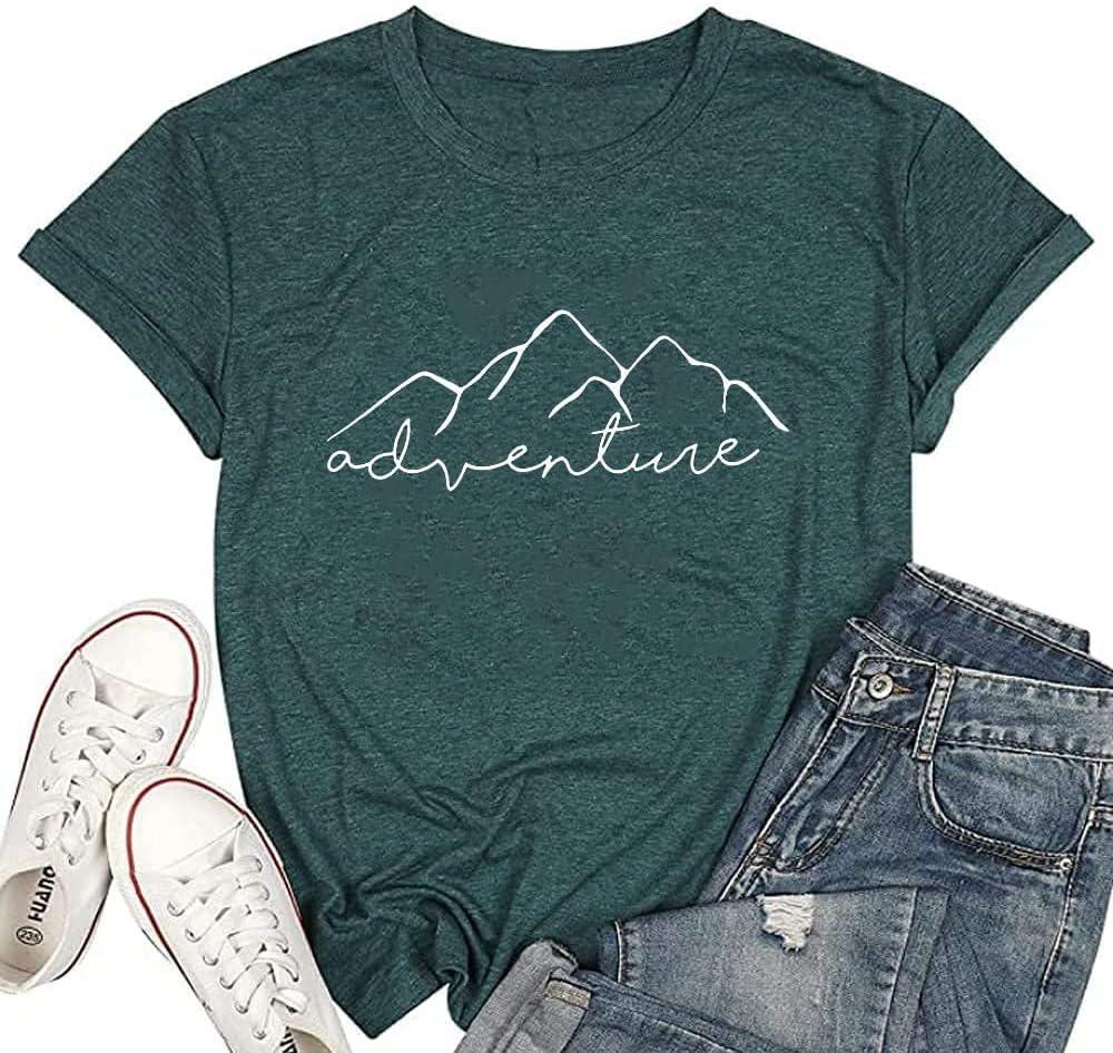 Women Mountain Adventure Workout Tanks Hiking Camping Graphic Athletic Sleeveless Funny Tee Tops