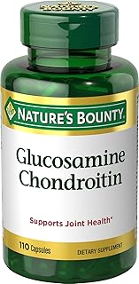 Nature's Bounty Glucosamine Chondroitin Pills and Dietary Supplement, Support Joint Health, 110 Capsules