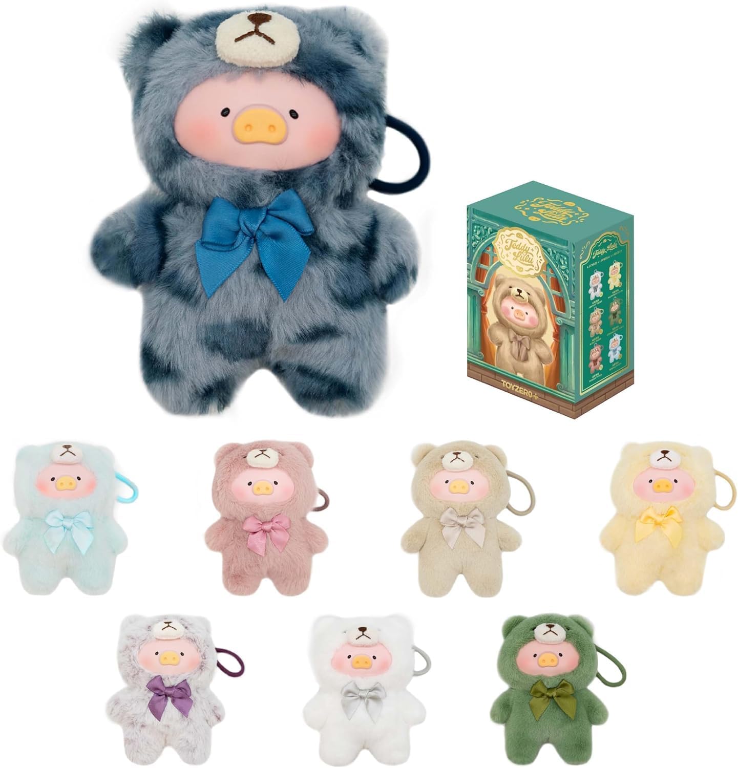 Lulu The Piggy Teddy Lulu Blind Box Vinyl Face Plush Keychain Mystery Box Collectible Toy Cute Kawaii Figures Birthday Gifts, 1PC