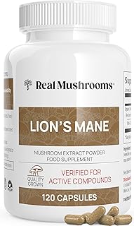 Lions Mane Mushroom Cognition Capsules (120 Capsules) Lions Mane Mushroom Powder Extract Capsules | Brain Supplement, Brain Vitamins, Focus Supplement