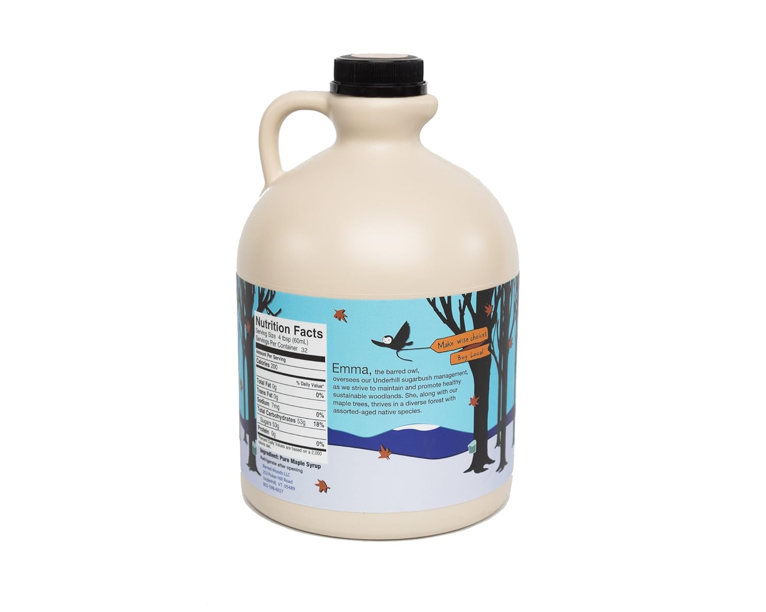 Very Dark, Strong Taste Grade A Vermont Maple Syrup - Barred Woods Maple Products -1/2 Gallon - End of Season Maple Syrup