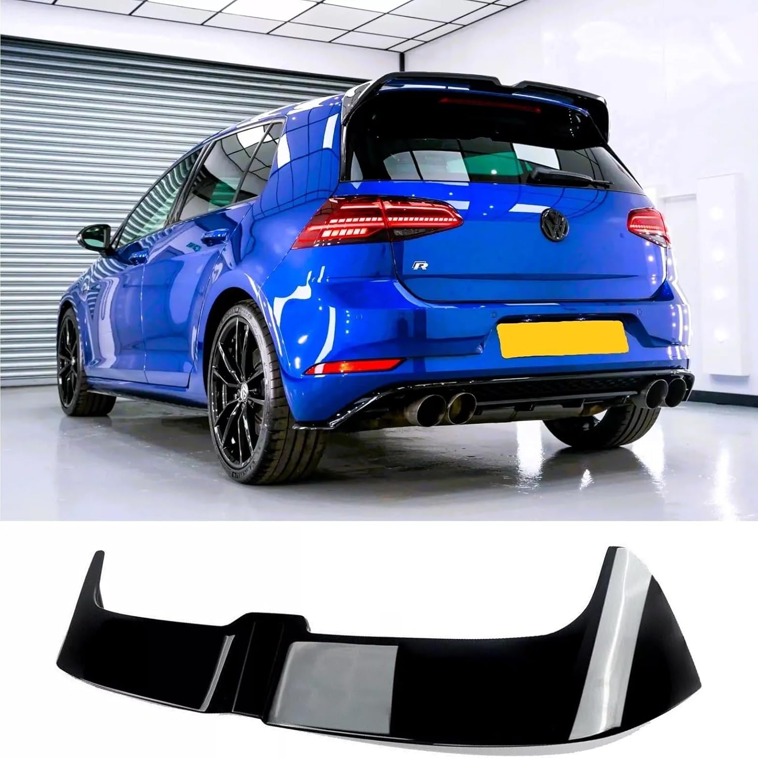 Auto Perfectionists UK Boot Spoiler Compatible With VW Golf R GTD GTI MK7 MK7.5 2013-2020 Oettinger Style ABS Gloss Black