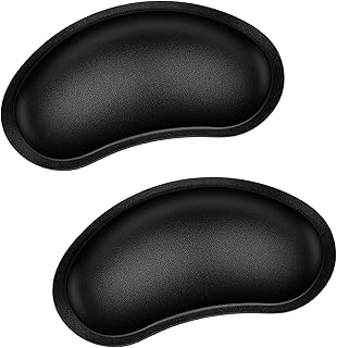 Mouse Wrist Rest, Canjoy 2 Pack Memory Foam Soft Fabric Mouse Wrist Rest Pad Support Cushion with Anti-Skid Rubber Base,Ergonomic Pain Relief Mouse Hand Rest (Black)