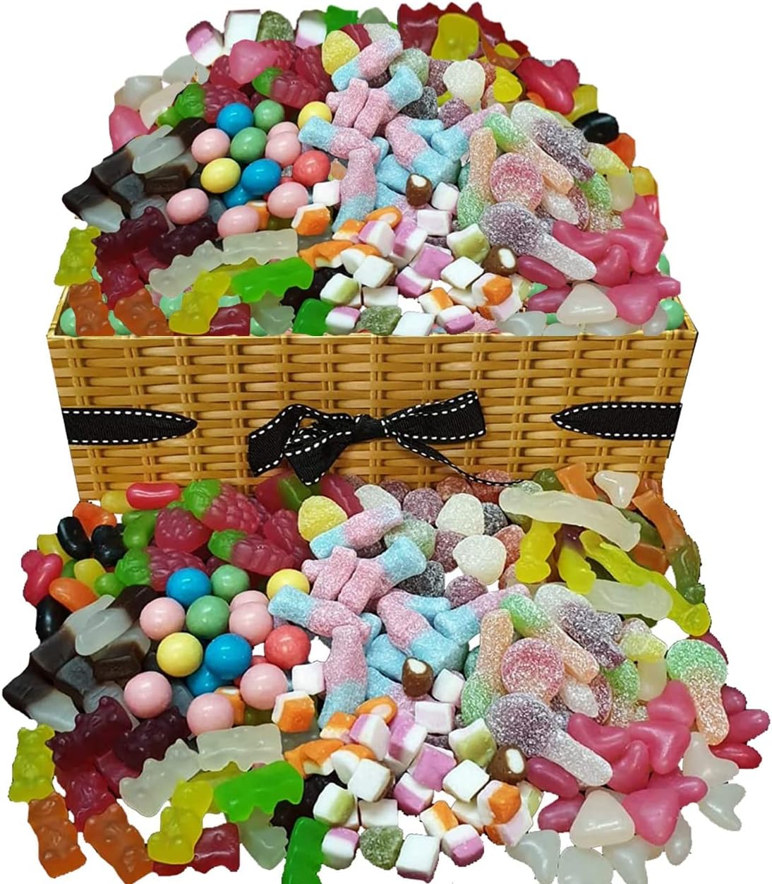 Retro Sweet hamper 1.1KG Sweet gift with Favourite Candy Jelly Fizzy Sweets Ideal for Birthday gift Easter Christmas