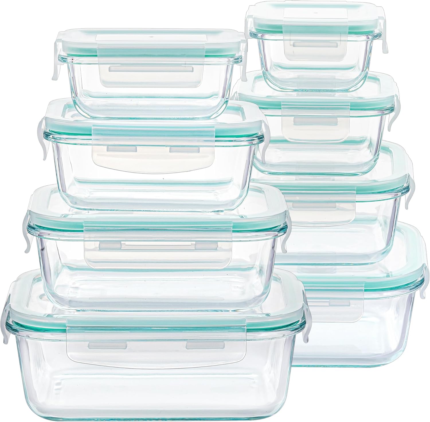 Vtopmart 8 Pack Glass Food Storage Containers with Airtight Lids