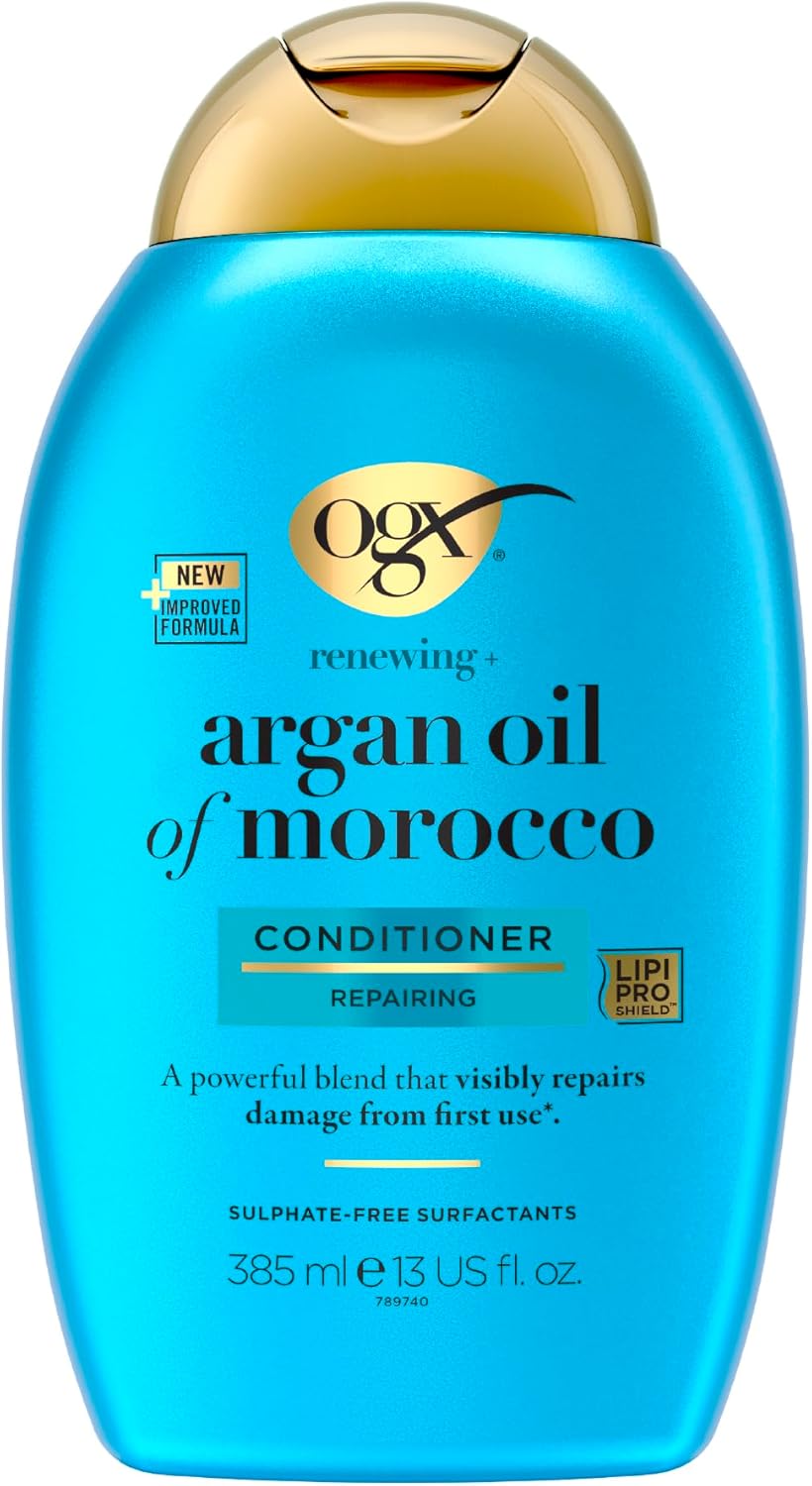 OGX Argan Oil of Morocco Hair Conditioner, Hydrate and Repair, Intensively Moisturises, for Dry and Damaged Hair, Sulfate Free Surfactants, 385ml