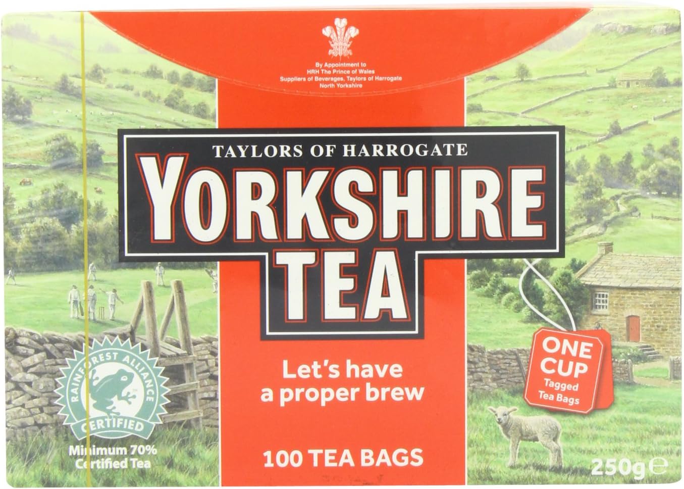 Yorkshire Tea, 100 Tea Bags with Tags