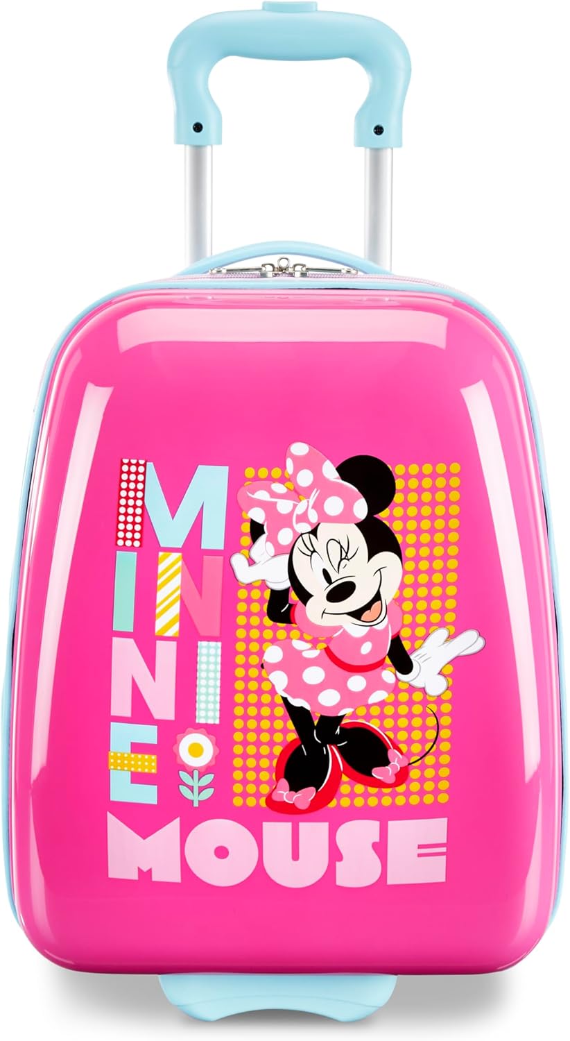American Tourister Disney Minnie Mouse Kids Carry-On Luggage, Hardside With Single Spinner Wheels