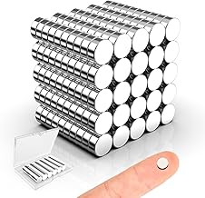 Magnets for Crafts, Caturledas 250 Pack 5x2mm Small Round Magnetic Rare Earth Neodymium Refrigerator Magnet for Home Kitchen Office School Crafts 3D Printing Industrial Scientific Purpose, Silver