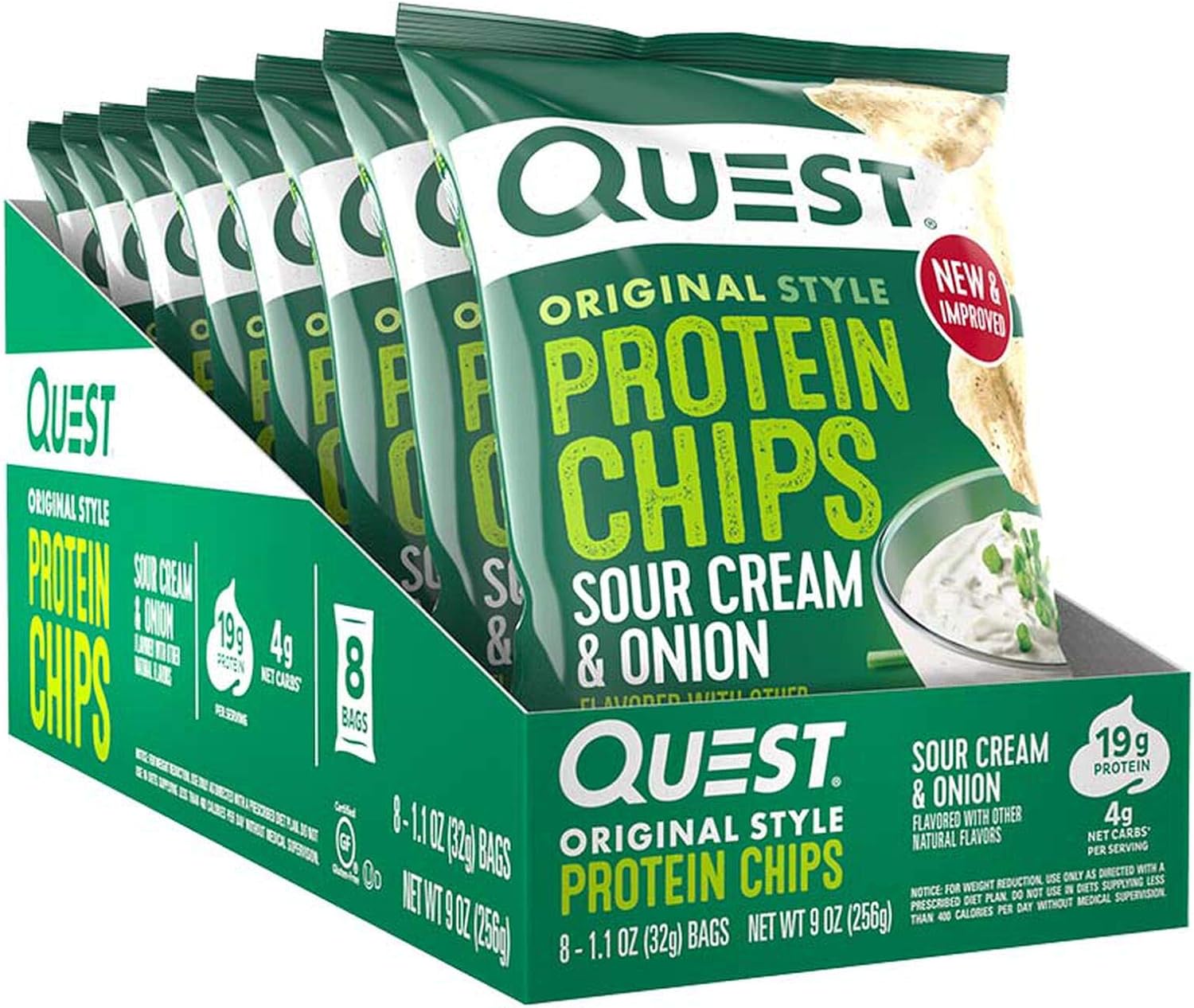 Quest Protein Chips Sour Cream & Onion 8-Pack