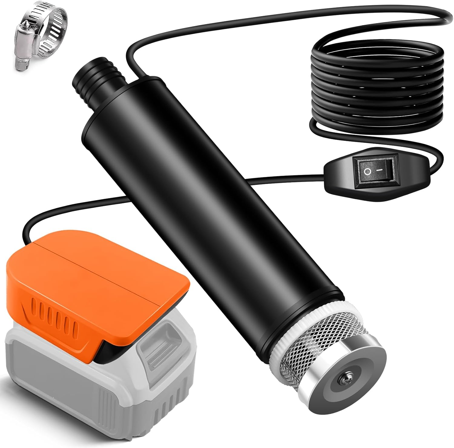 Portable Water Sump Pump for DeWalt 18V/20V/60V Li-ion Battery, 120W 12V Cordless Rain Barrel Water Transfer Pump, Electric Utility Pumps for Garden, Hot Tub, Tank, Pool, Ponds, Aquariums