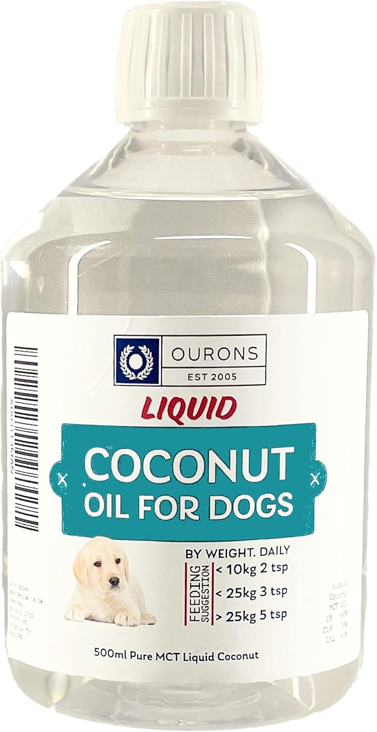 Liquid Coconut MCT Oil for Dogs - 500ml Food Grade MCT 60/40