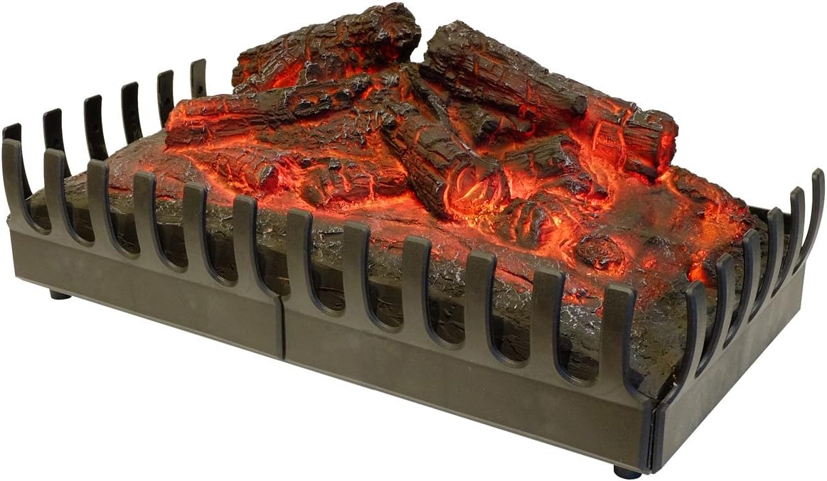 Chemin'Arte 094 Hearth with Reddening Logs for Electric Fireplace