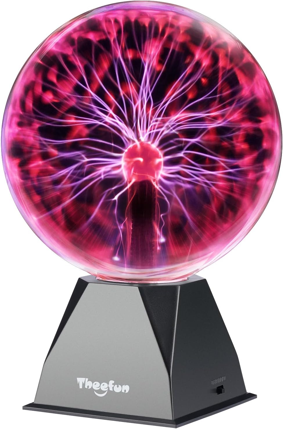 Theefun Plasma Ball: 8 Inch Huge Plasma Globe Birthday Gifts Touch & Sound Sensitive Ball Lamp Electric Lightning Novelty Light for Parties, Home, Prop, Room Decoration