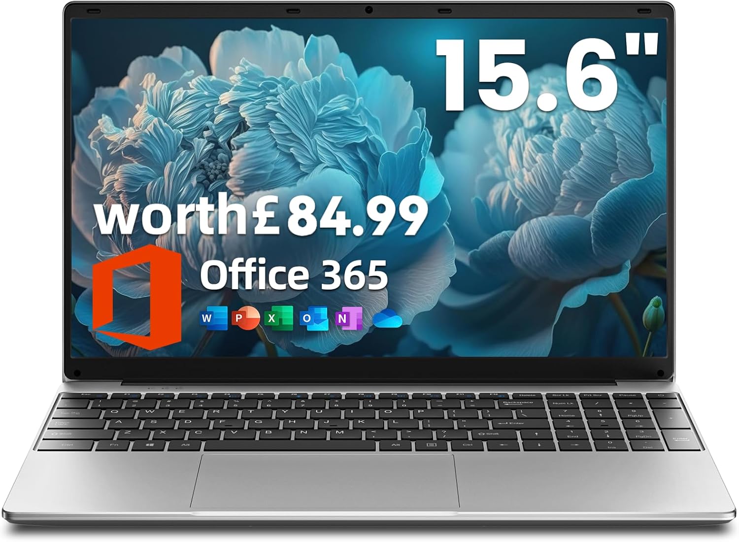 jumper Laptop with Office 365, 15.6 inch HD Display, 4GB RAM 128GB Storage, 5205U Processor, 38Wh Battery, Dual Stereo Speakers, USB3.0, Portable Laptops for Business, School, and Work