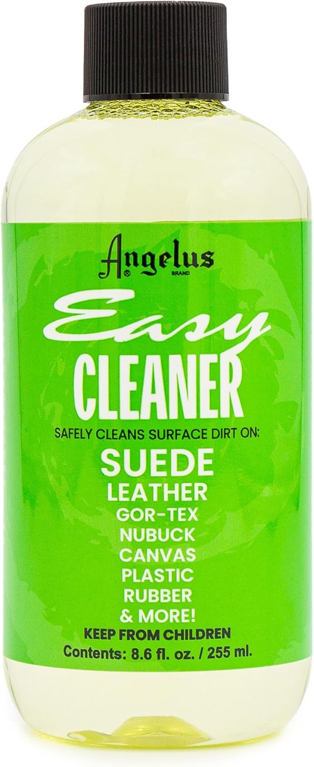 Angelus Easy Cleaner, Premium Shoe Cleaner, Safe for Sneakers, Leather, Suede, Canvas, and More – Removes Dirt and Stains | Made in USA - 8.6 fl oz