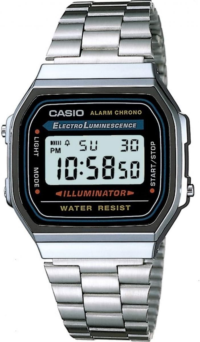 Casio Unisex Adult Digital Quartz Watch with Stainless Steel Strap 4971850436713