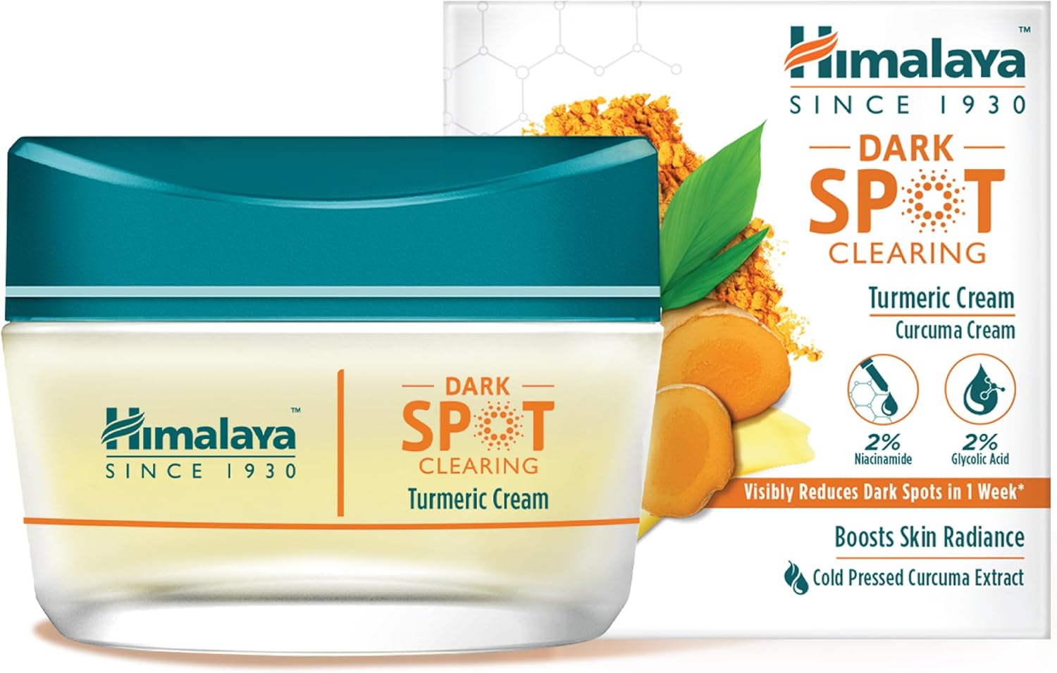 Himalaya Dark Spot Clearing Turmeric Cream |Visibly Reduces Dark Spots in 1 Week – 50g