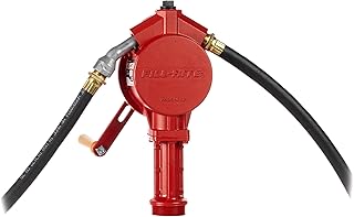 Fill-Rite FR112 Fuel Transfer Rotary Hand Pump w/Discharge Hose, Straight Spout, Vacuum Breaker, & Suction Pipe