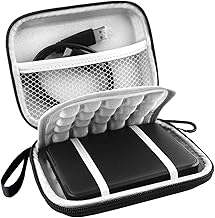 Lacdo Hard Drive Carrying Case for Western Digital WD Elements/WD My Passport/WD My Passport Ultra Portable External Hard Drive HDD 1TB 2TB 4TB 5TB 6TB USB 3.0 Protective Storage Travel Bag, Black