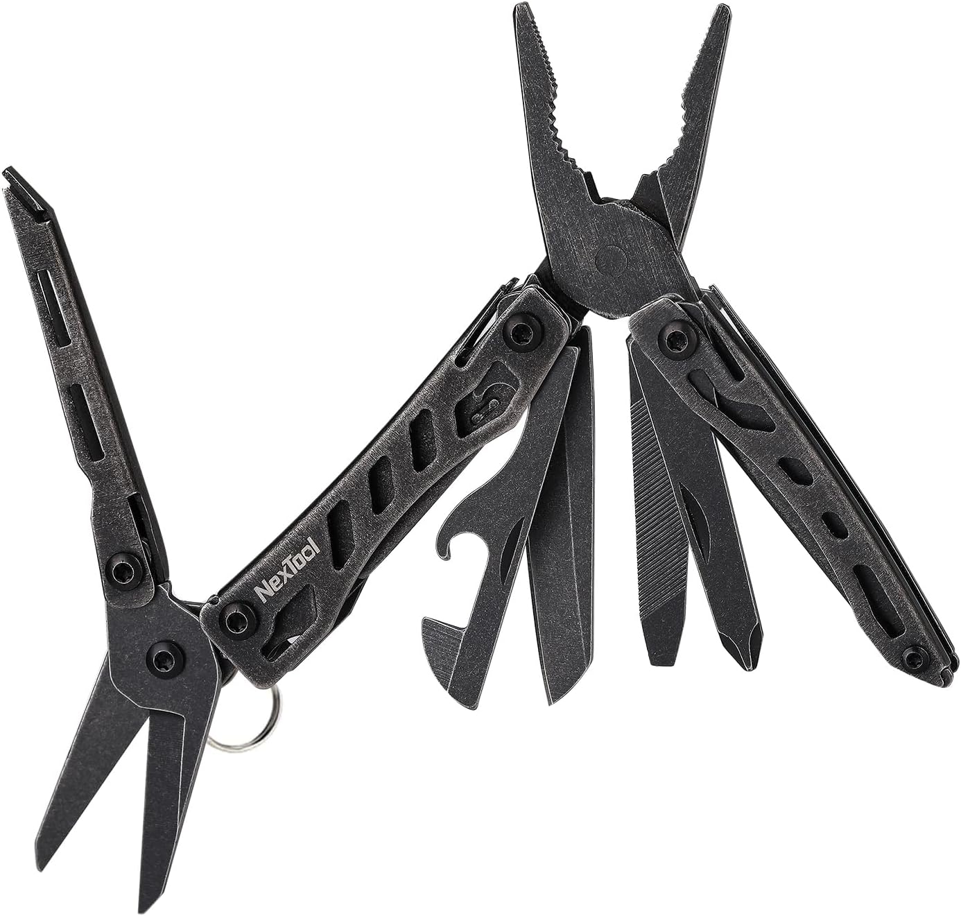 NexTool Multi Tool, Mini Flagship 10 in 1 Multitool, Multitools with Pliers, Camping Pliers, Can Opener, Scissors, Screwdriver, Bottle Opener, Gifts for Men, Father's Day Gifts-Balck