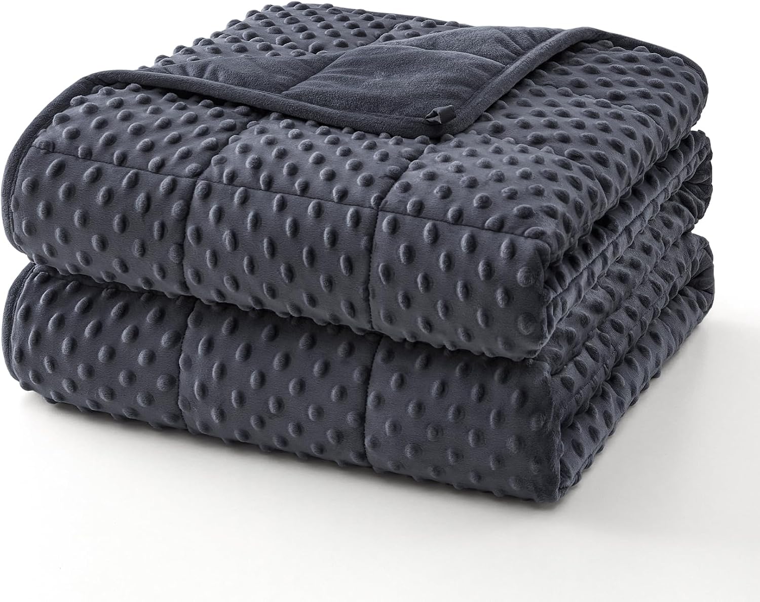 Topcee Weighted Blanket for Adults (20lbs 60"x80"), Minky Dots Heavy Blanket for 190-210lbs Sleeping, Soft, Cozy and Cooling Weighted Throw Blankets, Machine Washable, Grey