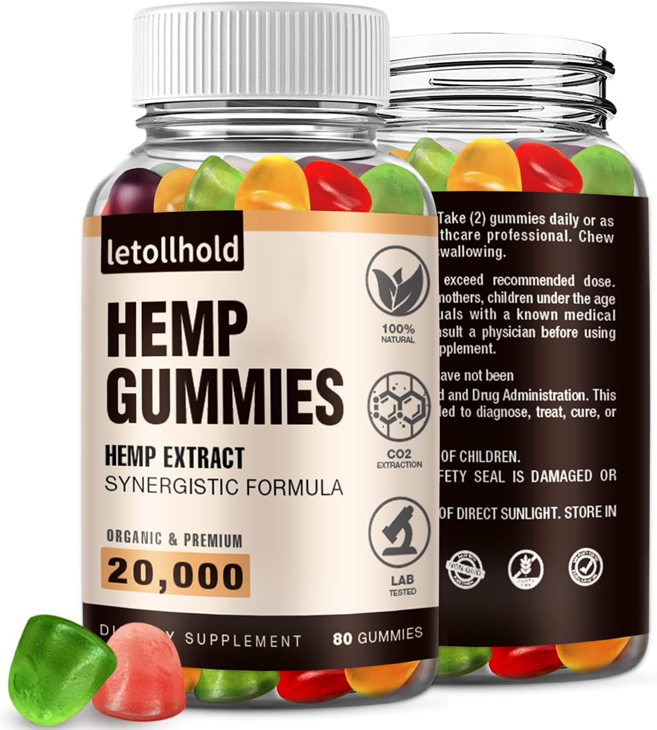 Hemp Gummies for Sleep, Pain, Anxiety High Potency Advanced Extra Strength with Pure Natural Hemp Oil, Best Hemp Extract for Adults - Low Sugar(1 Pack)