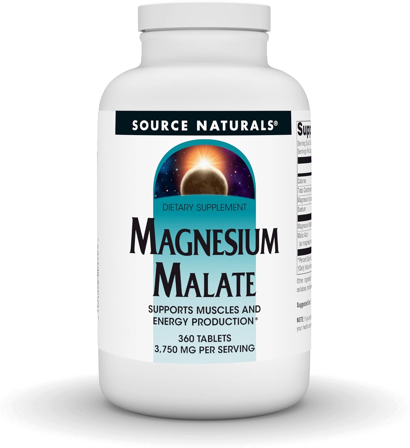 Source Naturals Magnesium Malate, 3,750 mg - 360 Vegetarian Tablets