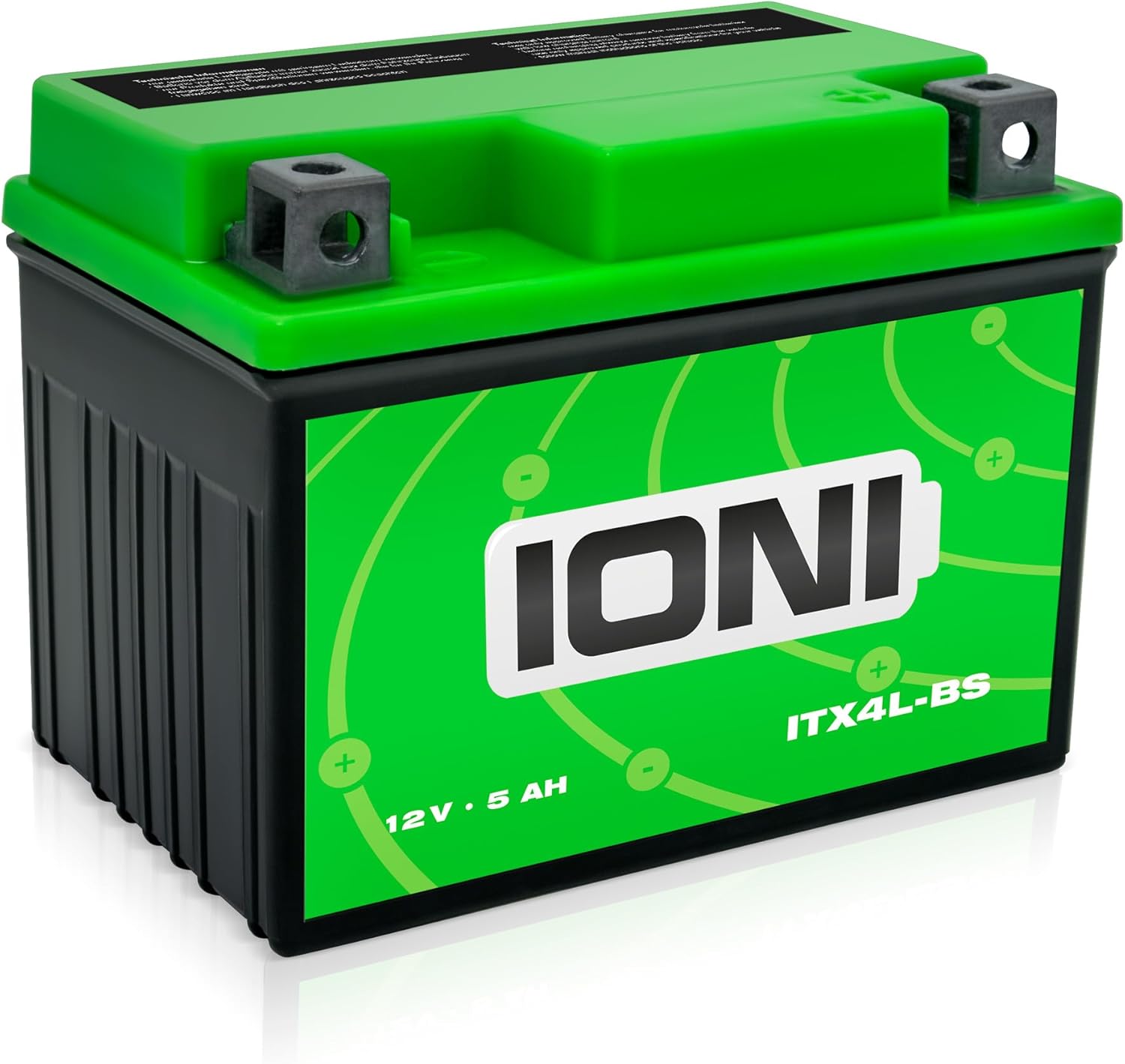 IONI ITX4L-BS/SLA4L-BS 12V 5Ah AGM battery compatible with YB4L-B/YTX4L-BS sealed/maintenance-free scooter battery suitable for 99% of all scooters