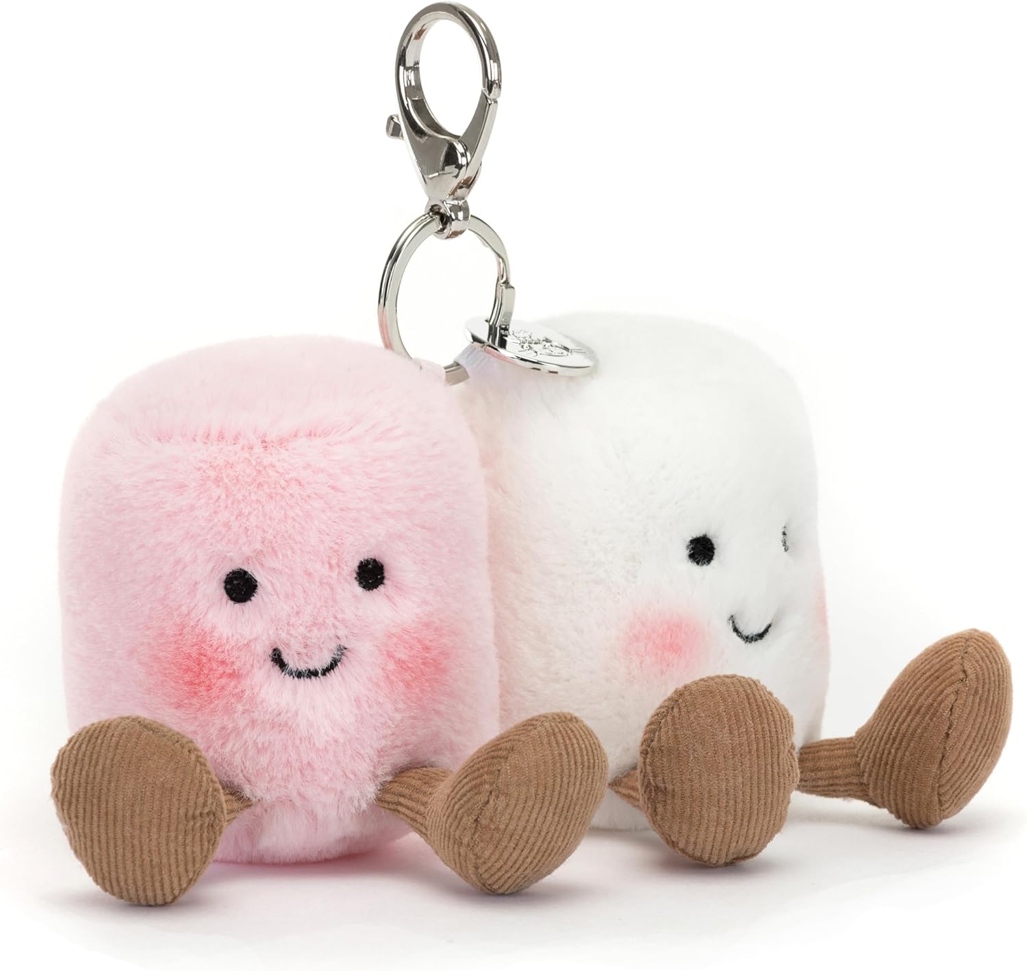 Amuseable Pair of Marshmallow Bag Charm Keyring