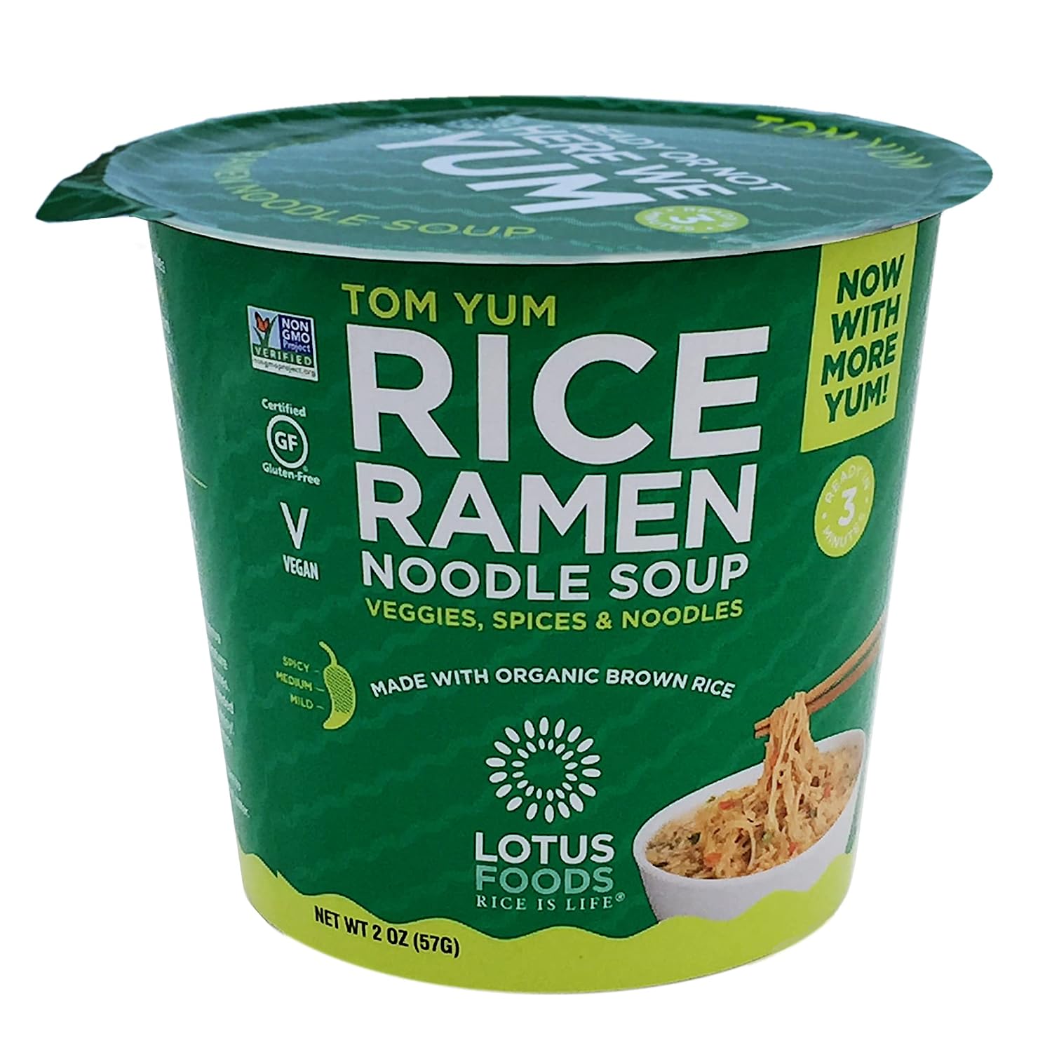 Lotus Foods, Tom Yum Rice Ramen Soup Cup, 2 Ounce