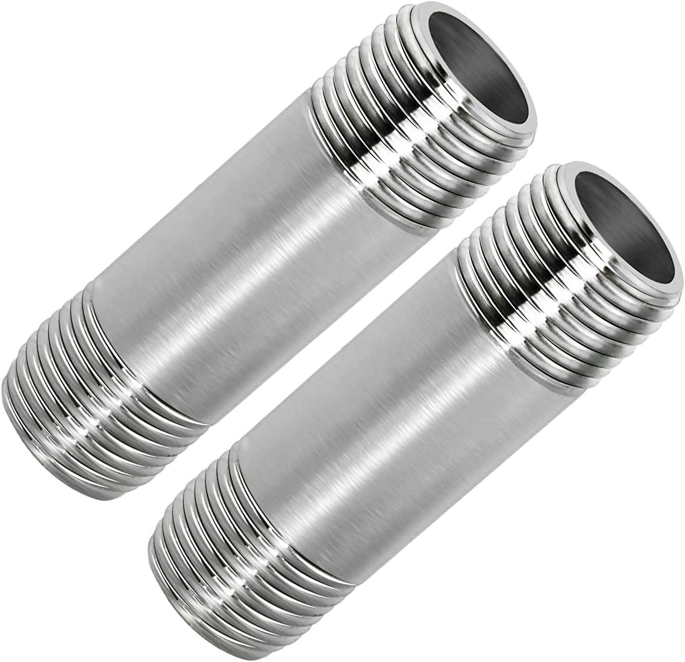 304 Stainless Steel Nipple Pipe Fitting 3/4" NPT X 3/4" NPT Male Thread Cast Pipe Fittings 2" 50mm Length (pack of 2)