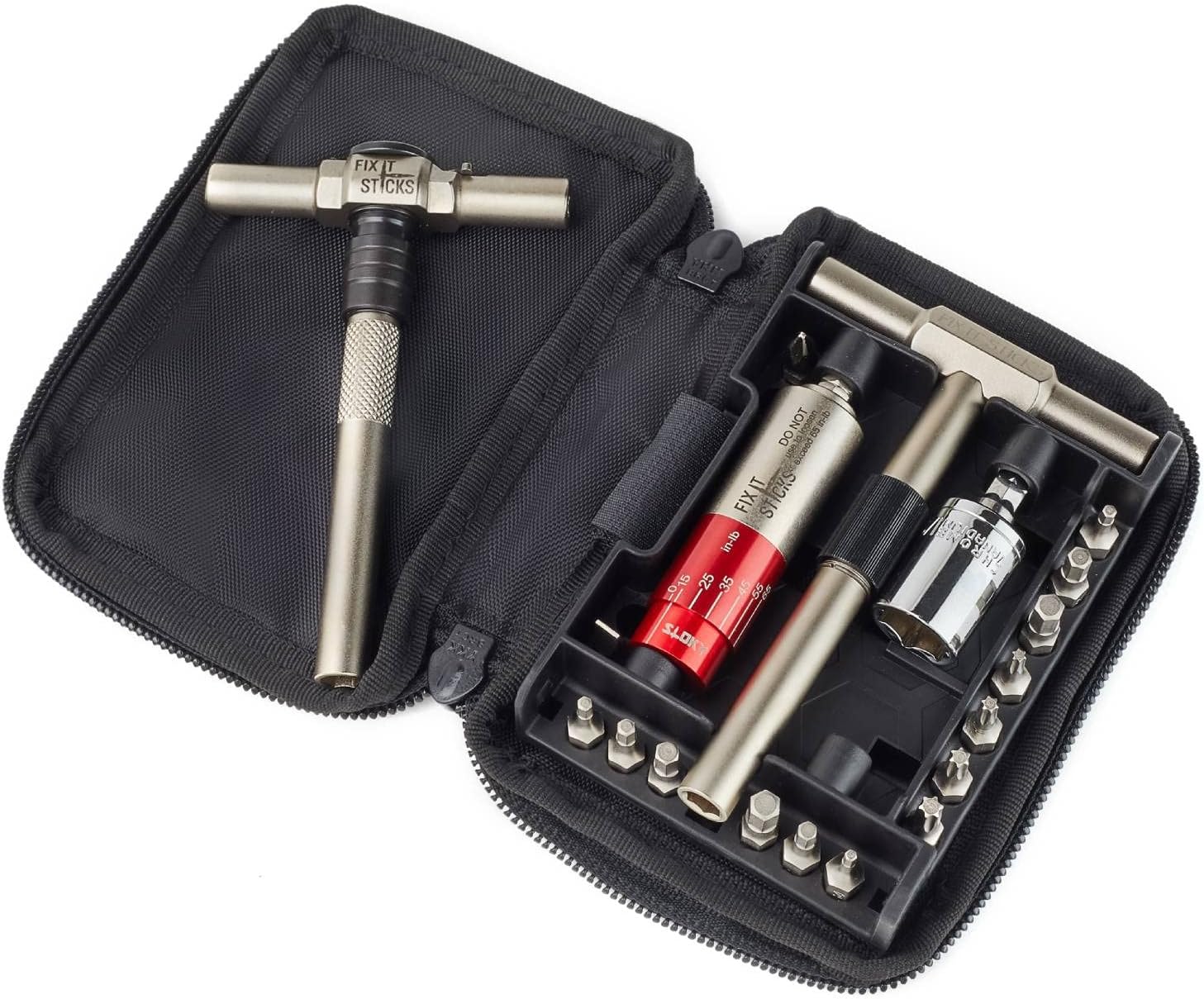 Fix It Sticks 15-65 Inch Lbs All-in-One Torque Driver Kit with T-Way Wrench + Locking Ratcheting T-Way Wrench