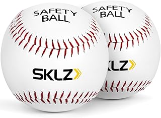 SKLZ Soft Cushioned Safety Baseballs, 2 Pack, White Pearl