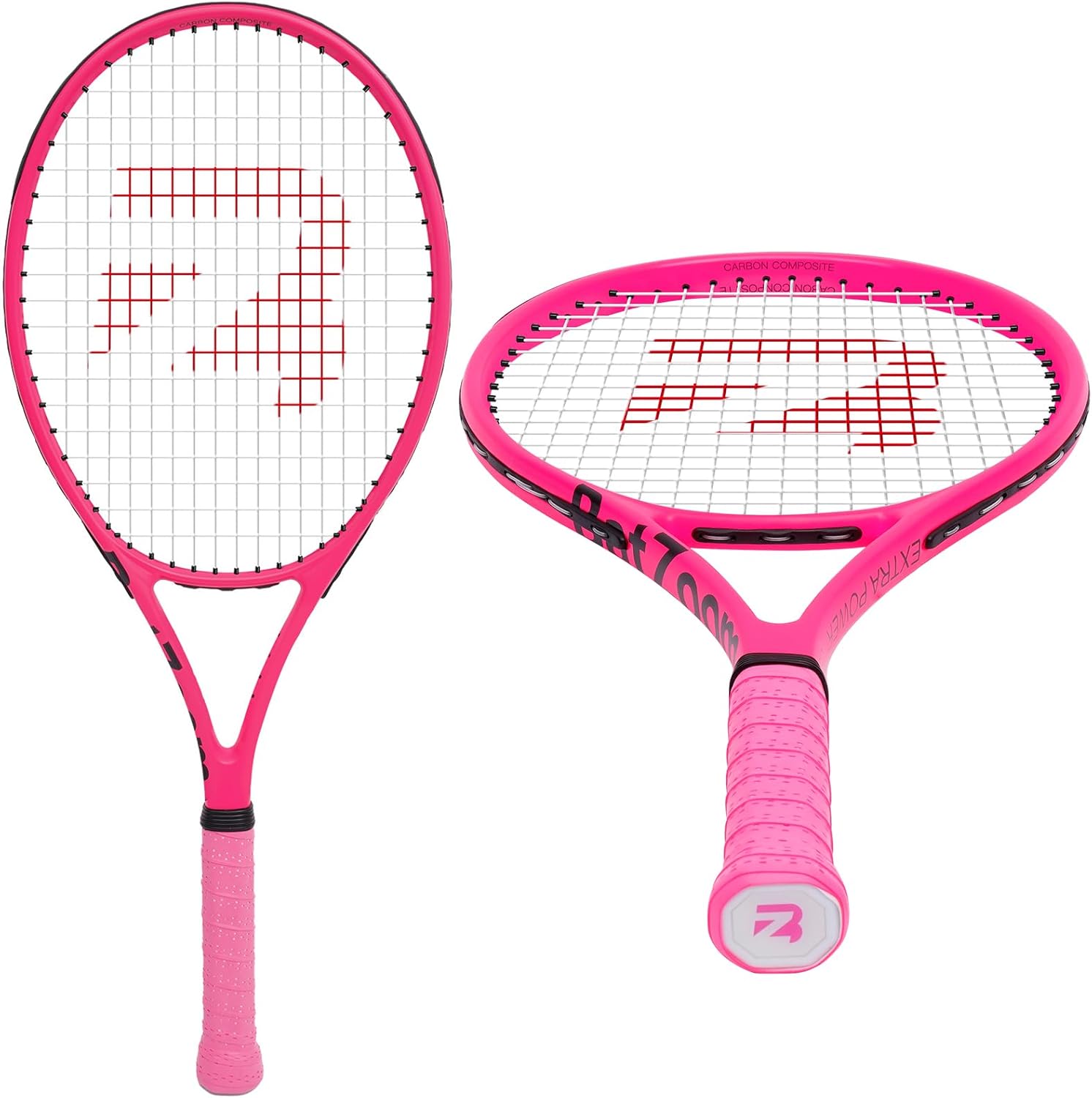 BatZoom Tennis Racket for Beginners & Adults - Lightweight Graphite Racquet with Comfortable Grip | Shock Reduction Technology | Includes Carrying Bag(Color Options)