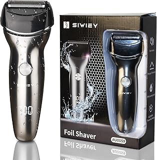 Foil Shaver for Men, Rechargeable Electric Razor, Wet and Dry Waterproof IPX6, Body Shavers with Pop-up Beard Trimmer, LED Display, 8200 RPM