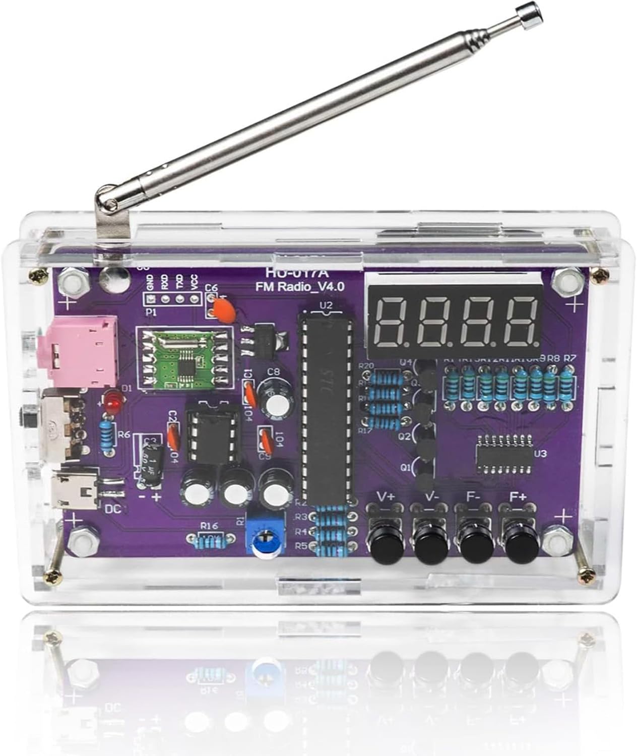 FM Radio Kit Soldering Practice Kits, DIY Electronic Project Kit FM 87-108MHz with 2 Power Modes EK1989, Soldering Learning and Teaching for Beginners, Adults, Kids
