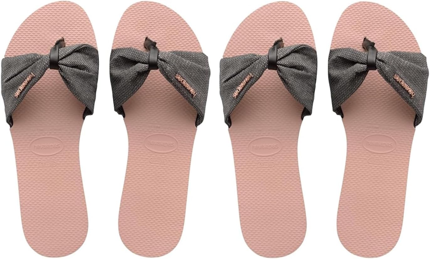 Havaianas You St. Tropez Shine Flip-Flop Ballet Rose 37/38 Brazil (US Men's 5/6, Women's 7/8) M, Pack Of 2