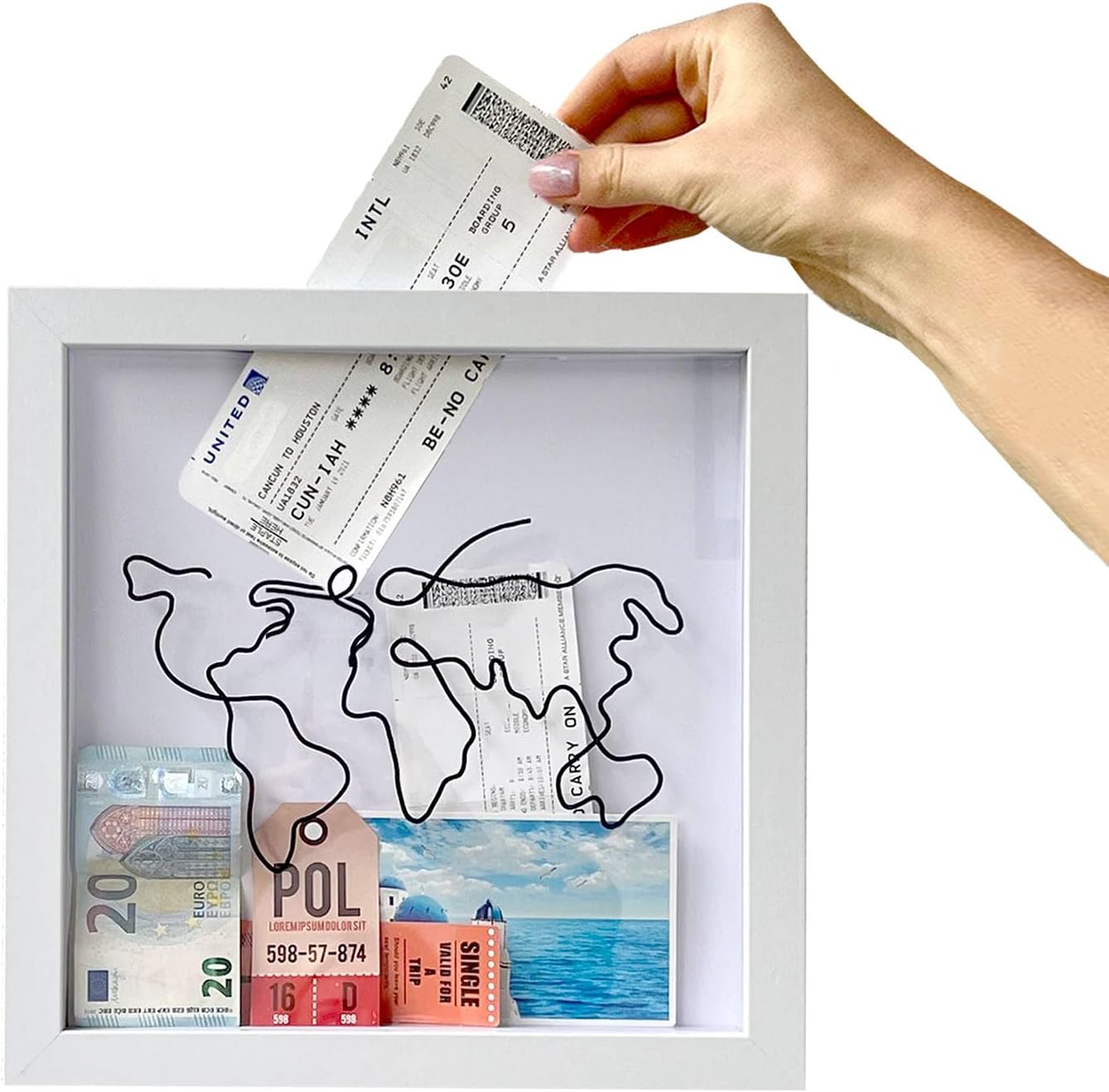 Vordpe Medium Adventure Archive Box - Wood, 20 x 20 cm, Tabletop/Wall Mount