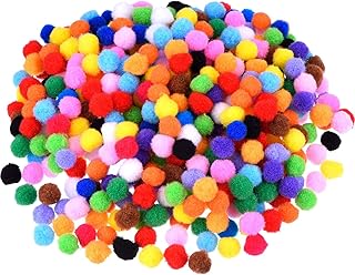 Blulu 500 Pcs 0.5 Inch Polypropylene Pompoms for Craft Making, Small Pom Poms Balls Art and Craft DIY Decorations(Multicolor)