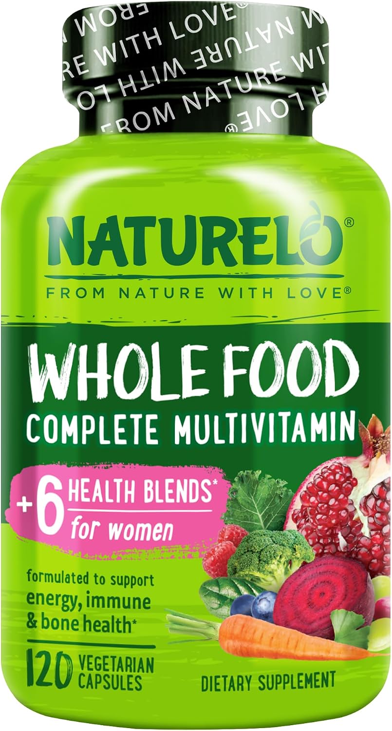 NATURELO Whole Food Multivitamin Health Blends, 120 Caps