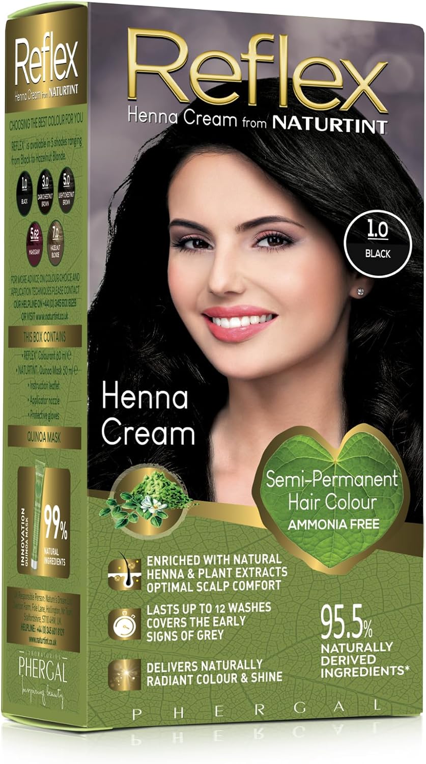 Naturtint Reflex SemiPermanent 90 Millilitres, 1.0 Black, 1 count