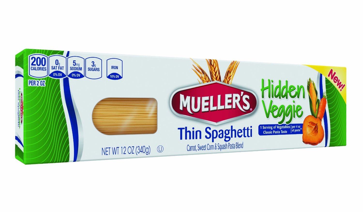 Mueller's Thin Spaghetti Hidden Veggie 12 Oz (Pack of 6)
