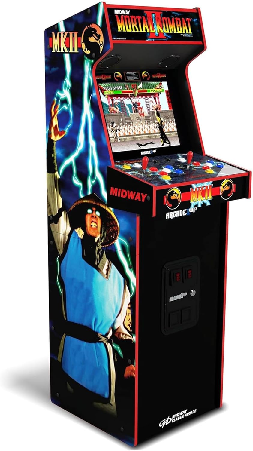 ARCADE1UP Mortal Kombat II Deluxe Arcade Machine, 14 Games