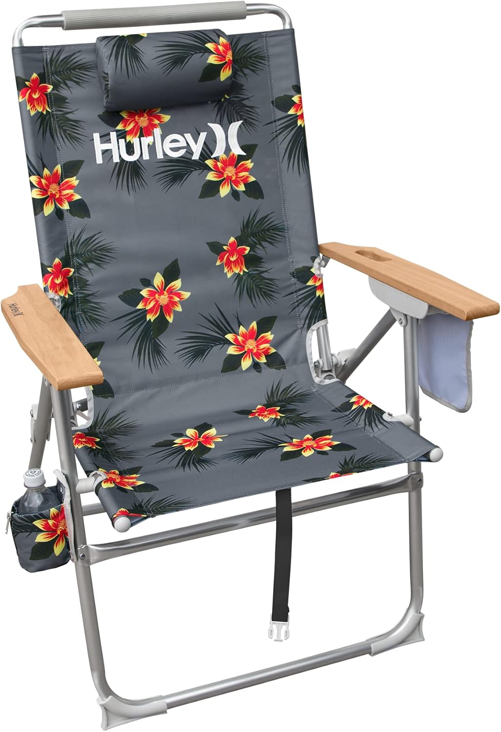 Hurley Hi-Boy Wood Arm Beach Chair, One Size, Moana Storm