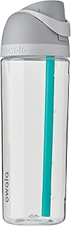 Owala FreeSip Clear Tritan Plastic Water Bottle with Straw, BPA-Free Sports Water Bottle, Great for Travel, 25 Oz, Shy Marshmallow (Pack of 1)