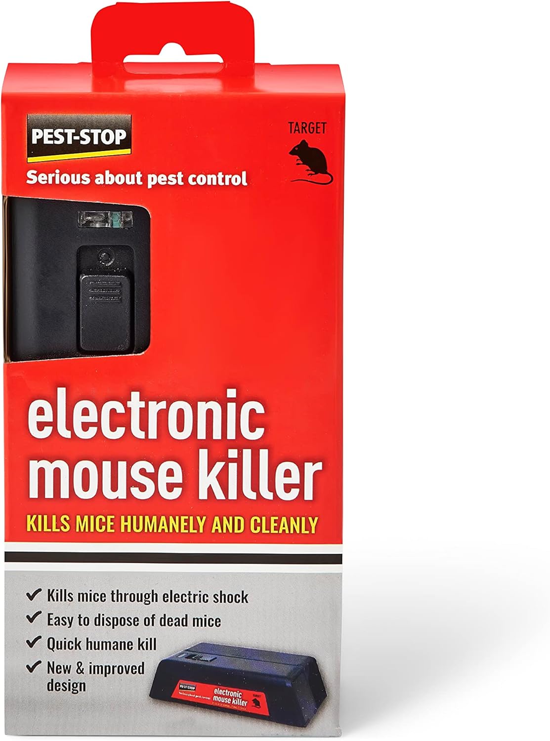 Pest-Stop Electronic Mouse Killer - Fast Acting - Highly Effective - 100 Kills - Mess Free - Safe - Mouse Control - Mice Killer, Black